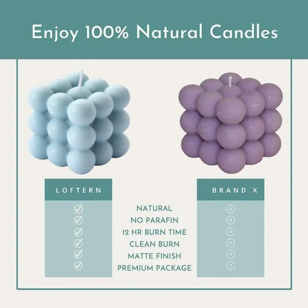 Decorative Green Pine Scented Natural Soy Wax Based‎ Aesthetic Shaped Candles